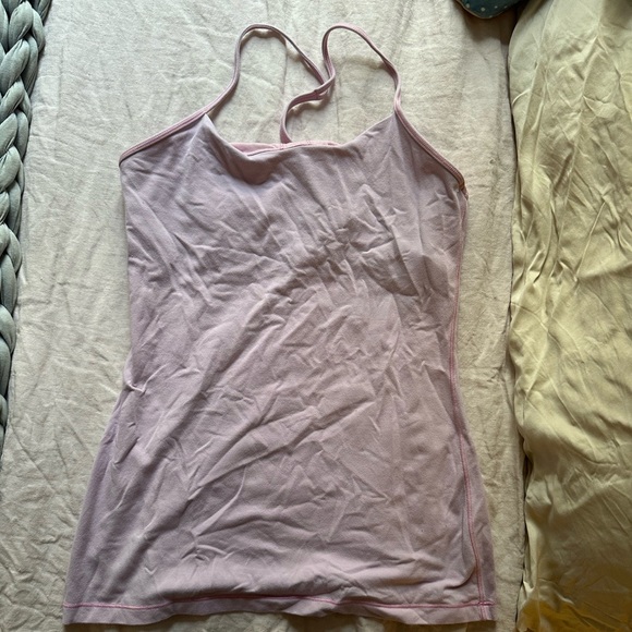 Pink lulu tank built in bra size 6 - Picture 1 of 3